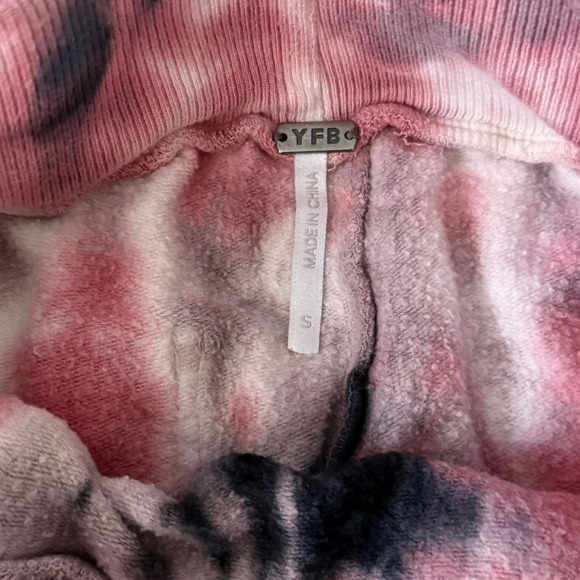 YFB Young Fabulous & Broke Pink Tie Dye Lounge Jogger Sweatpants Boho Small - Picture 3 of 5